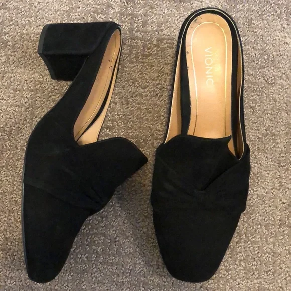 Vionic Presley Suede Mule Black Size 9.5 - Picture 2 of 9